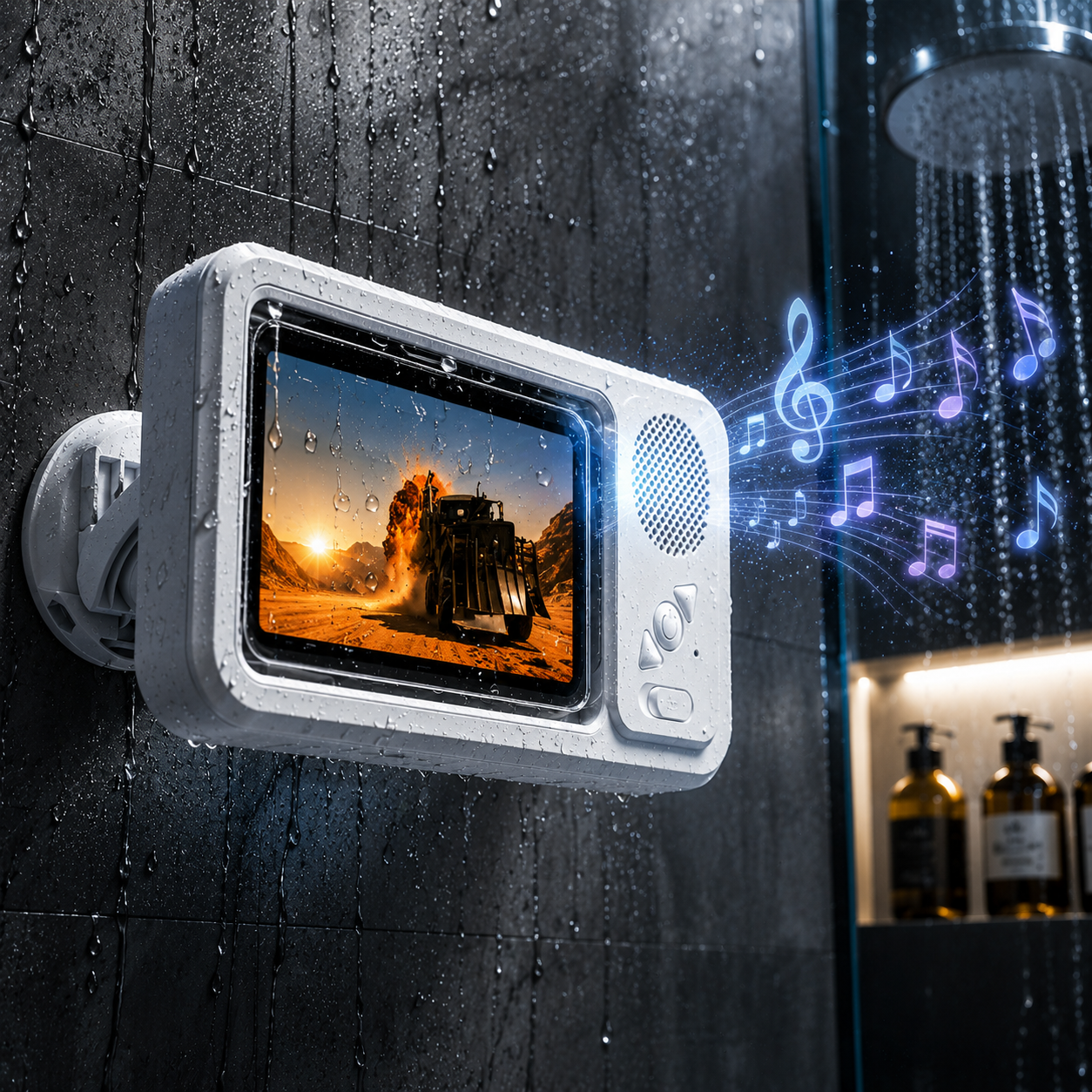 ShowerDock — Waterproof Phone Case & Speaker