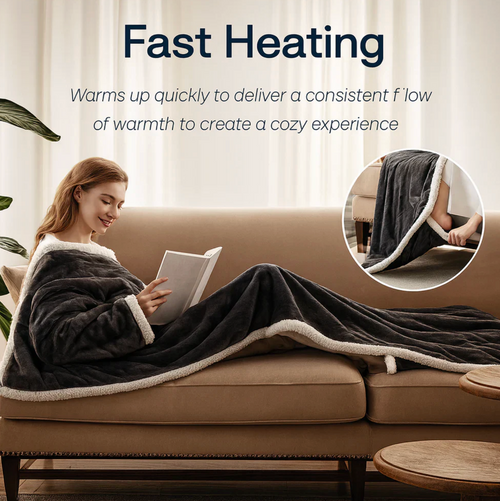 Cozy Heated Robe — Wearable Blanket
