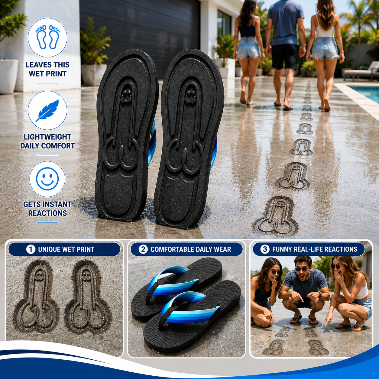 Hidden Print Flip Flops