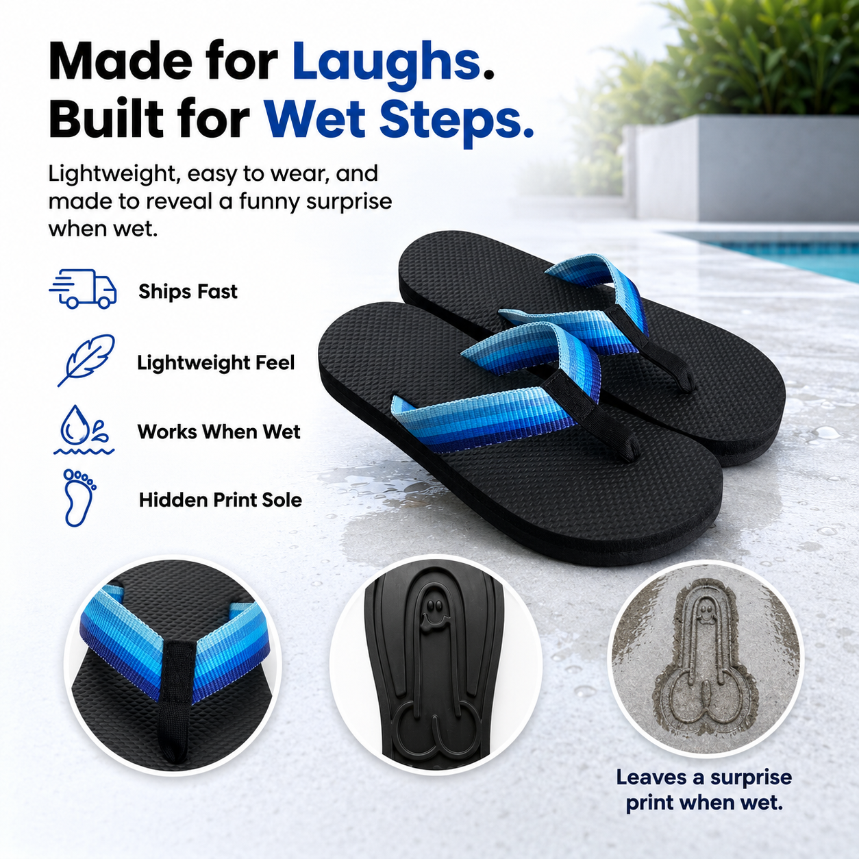 Hidden Print Flip Flops